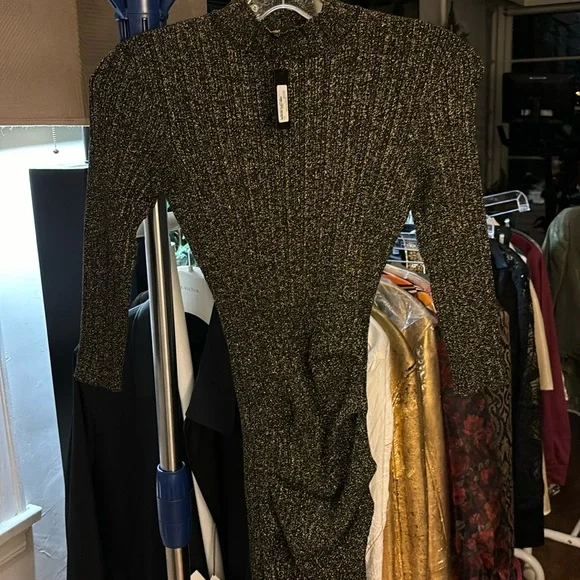 Maje | Dresses | Maje Black With Gold Glitter Ruched Short Jumper Dress Size 36 Nwt | Poshmark Maje | Dresses | Maje Black With Gold Glitter Ruched Short Jumper Dress Size 36 Nwt | Poshmark